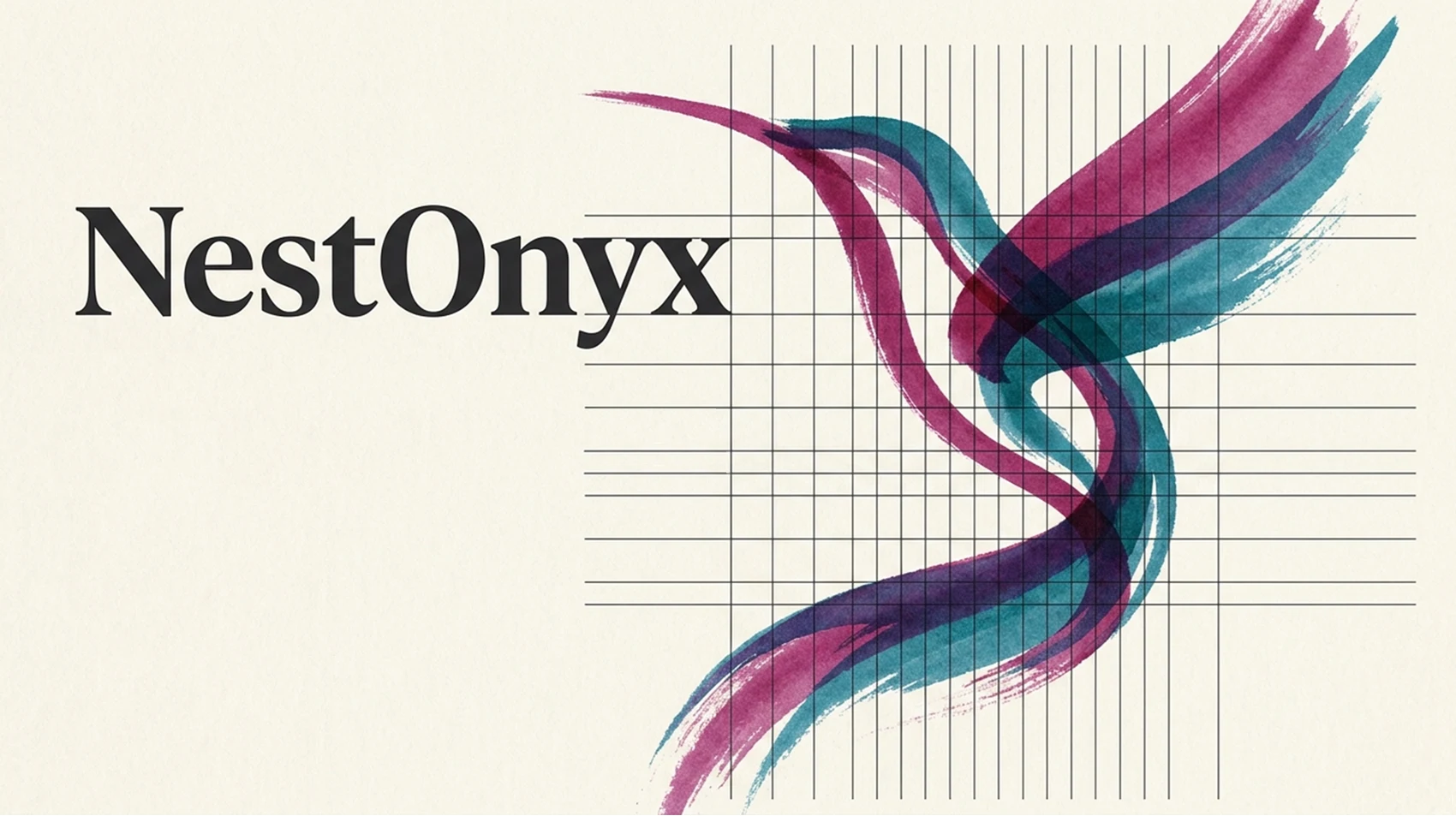 NestOnyx wordmark beside a colorful hummingbird brand illustration
