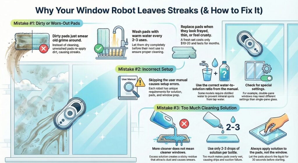 Common Mistakes That Make a Window Cleaning Robot Leave Streaks