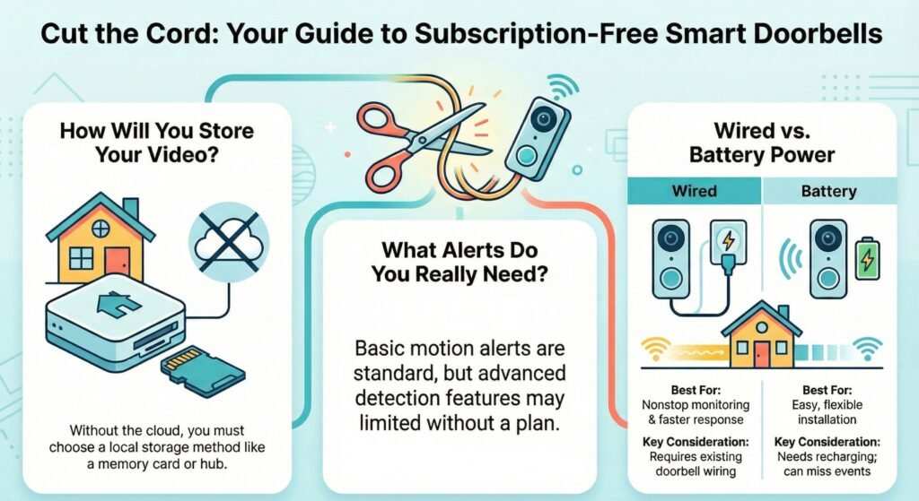 video doorbell no monthly fees