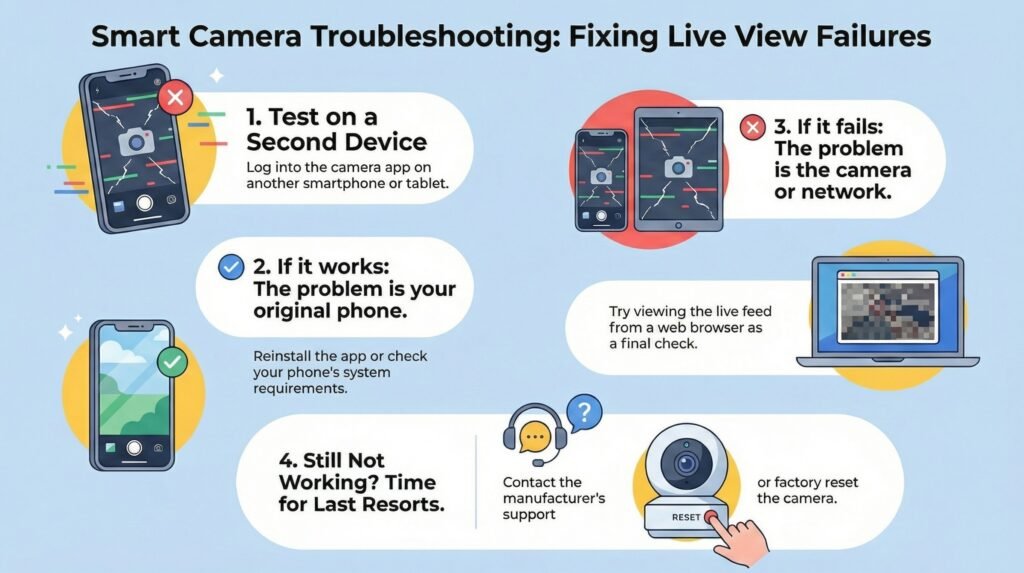 smart camera live view not working troubleshooting