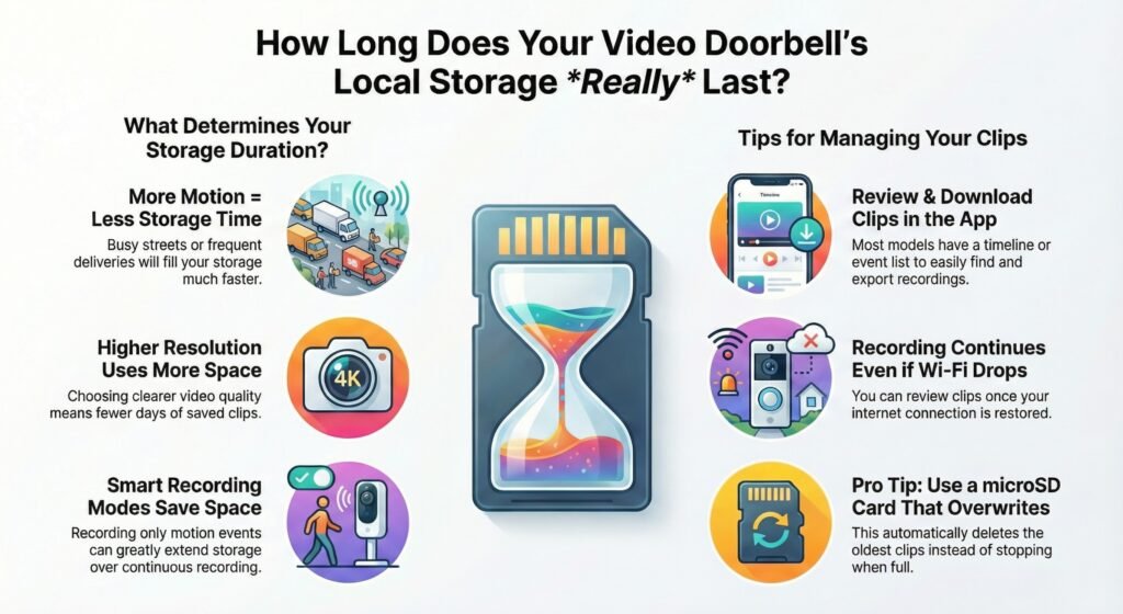 video doorbell with local storage