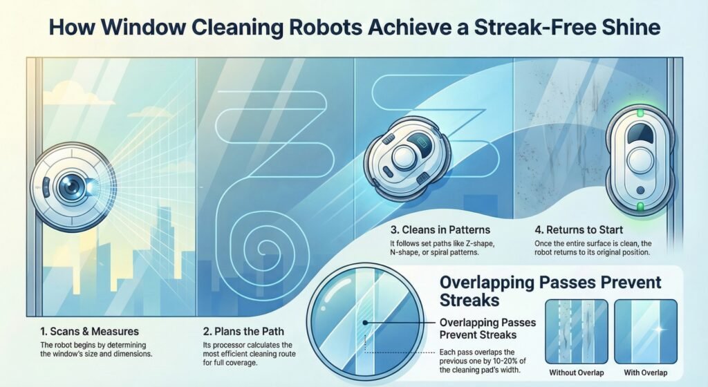 Movement Patterns That Can Leave Window Cleaning Robot Streaks