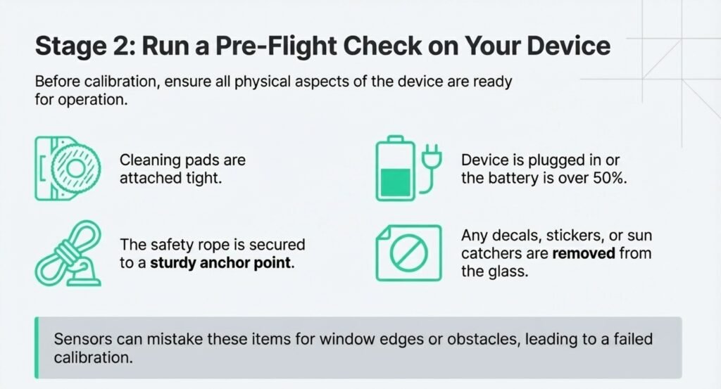 Preparing the Window and Device for Accurate Calibration