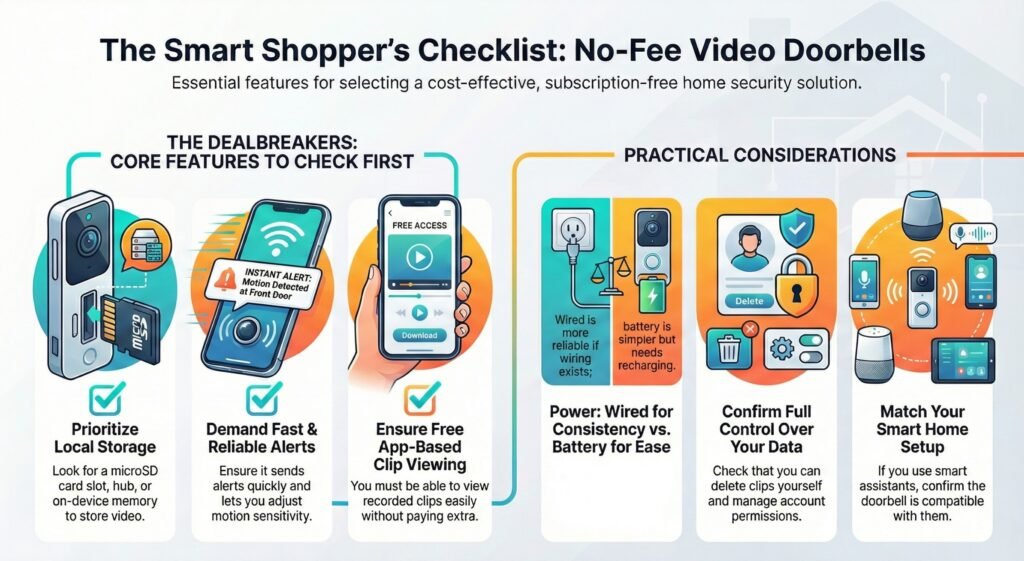 smart doorbell without subscription plan