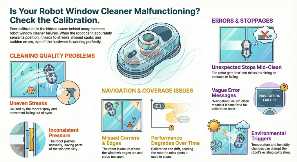 Robot Window Cleaner Calibration Issues and Solutions