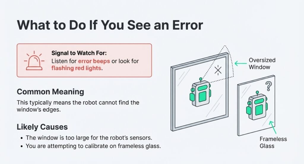 fix robot window cleaner errors