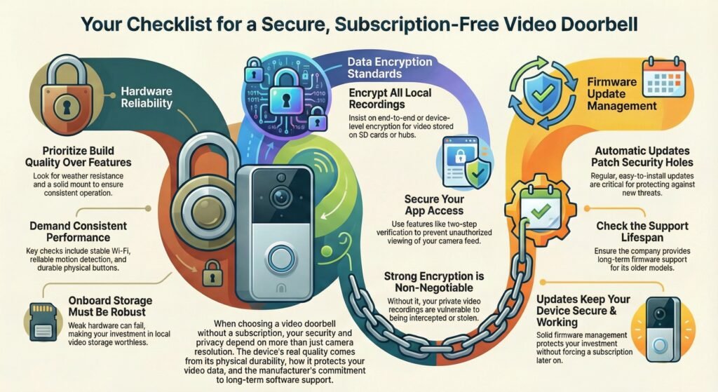 privacy focused video doorbell camera