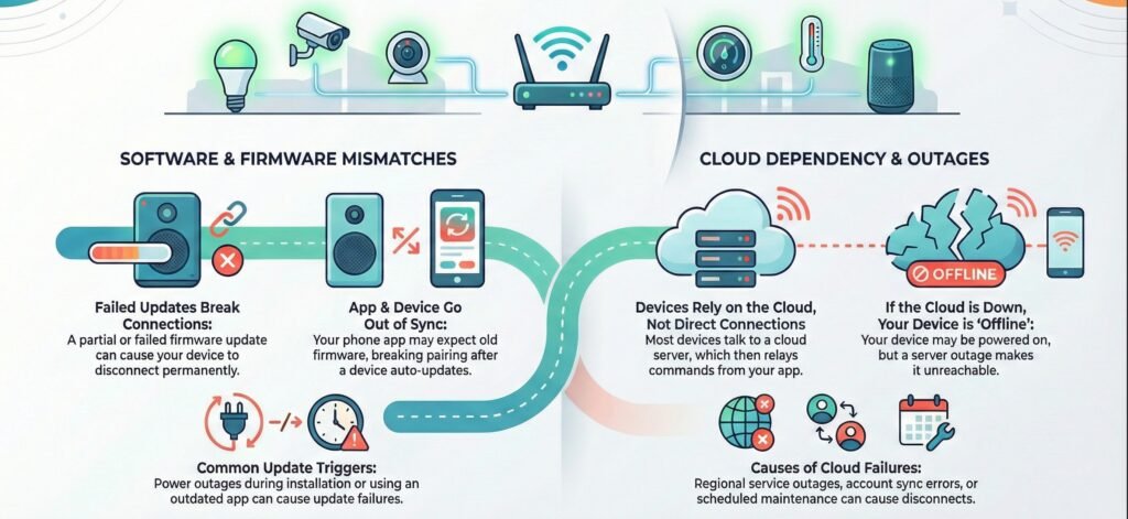 smart devices offline but wifi working