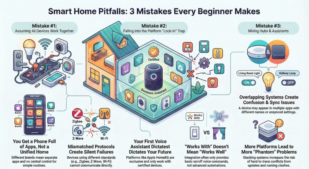 common smart home setup mistakes