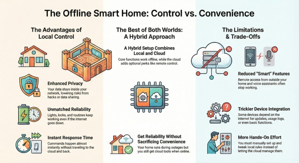 offline smart home automation limits
