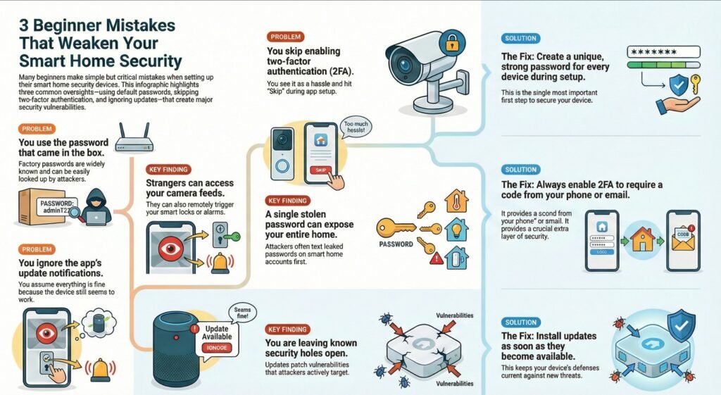 smart home security mistakes beginners