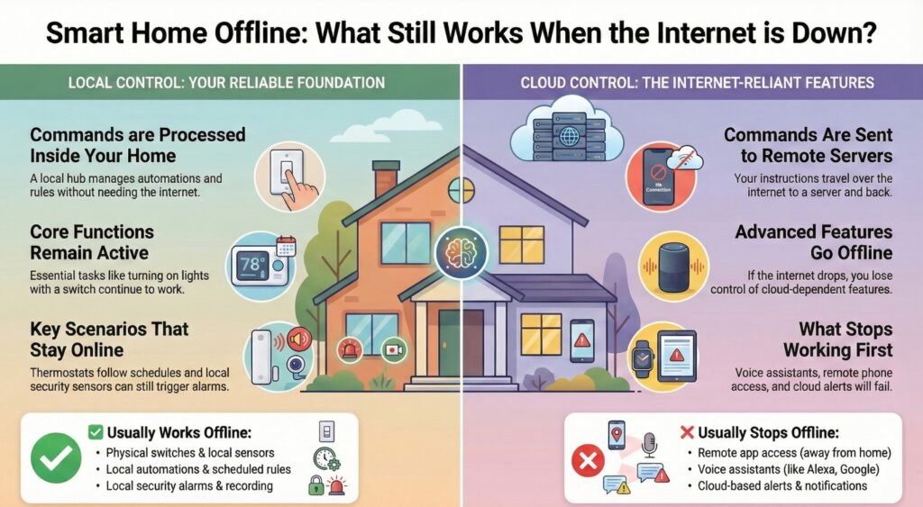 do smart home devices work without internet